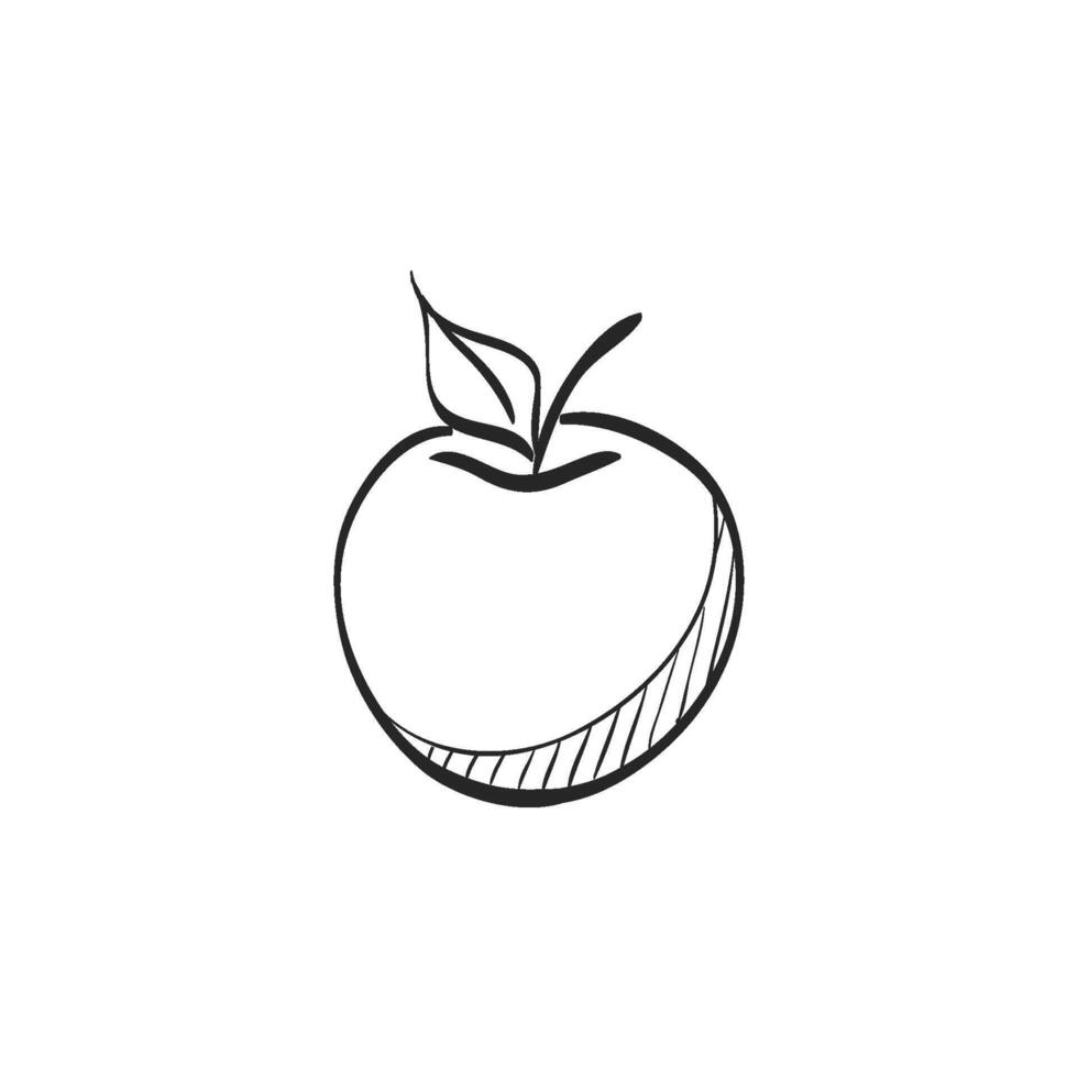 Hand drawn sketch icon apple vector