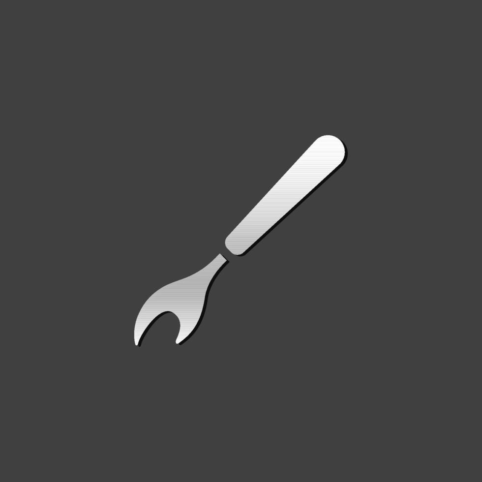 Seam ripper icon in metallic grey color style.Sewing tailor dressmaker vector