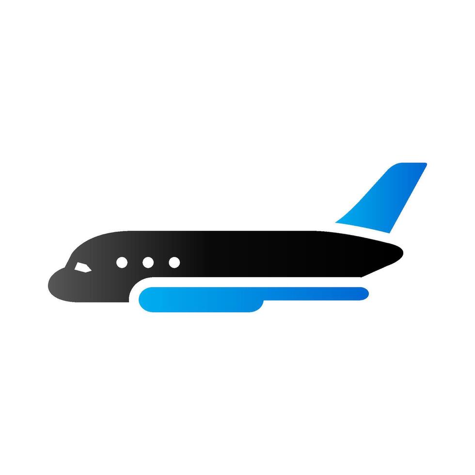 avión icono en dúo tono color. aviación transporte viaje vector