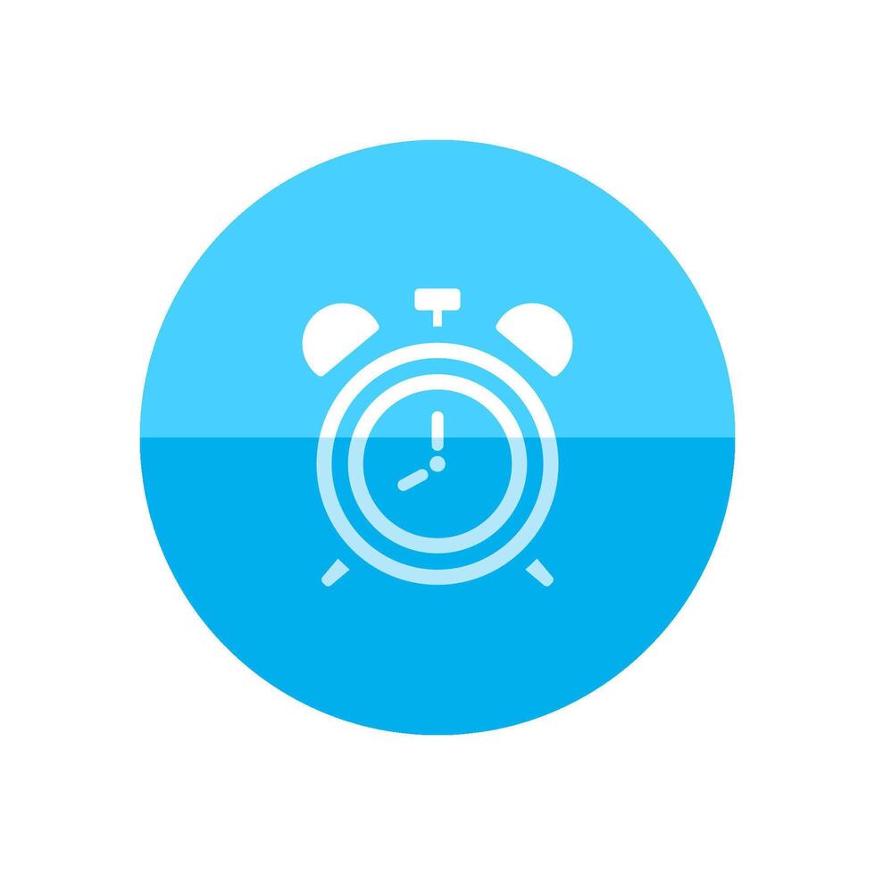 reloj icono en plano color circulo estilo. alarma despertar despertar Mañana vector