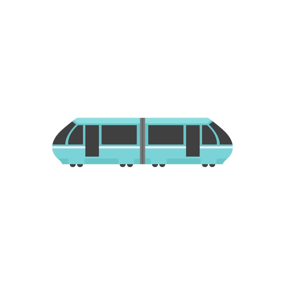 Tram icon in flat color style. Metro, urban, public transport vector