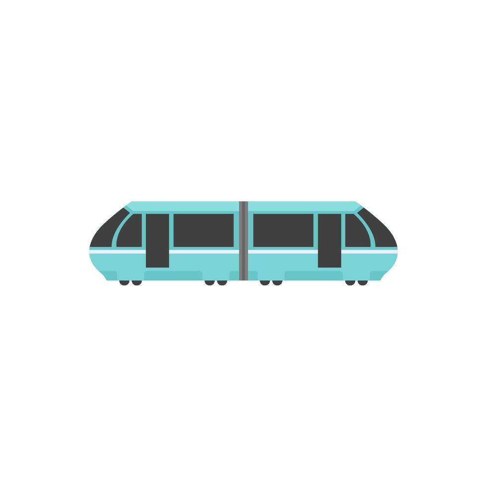 Tram icon in flat color style. Metro, urban, public transport vector