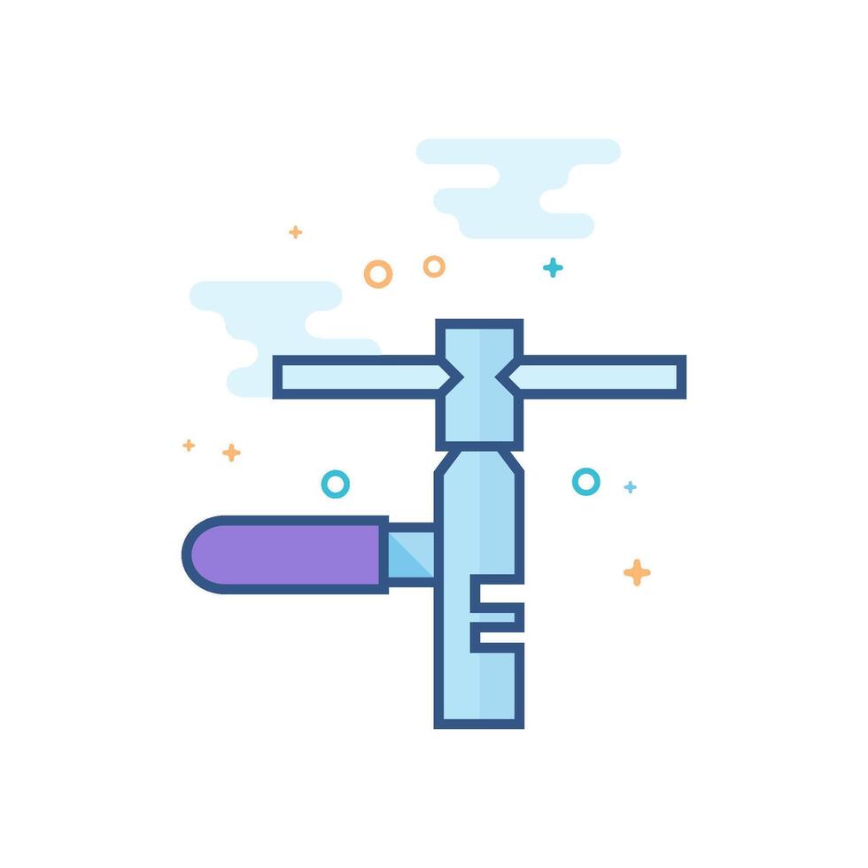 Chain icon flat color style vector illustration