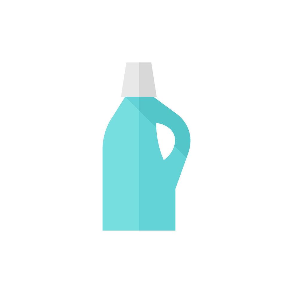Detergent bottle icon in flat color style. Laundry perfume softener soap vector