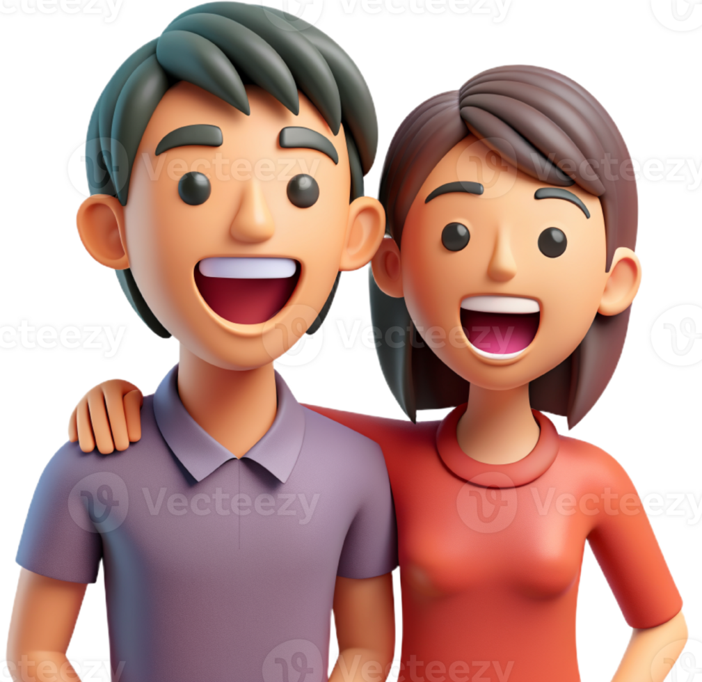 A Couple Having Fun 3d 38028918 Png 