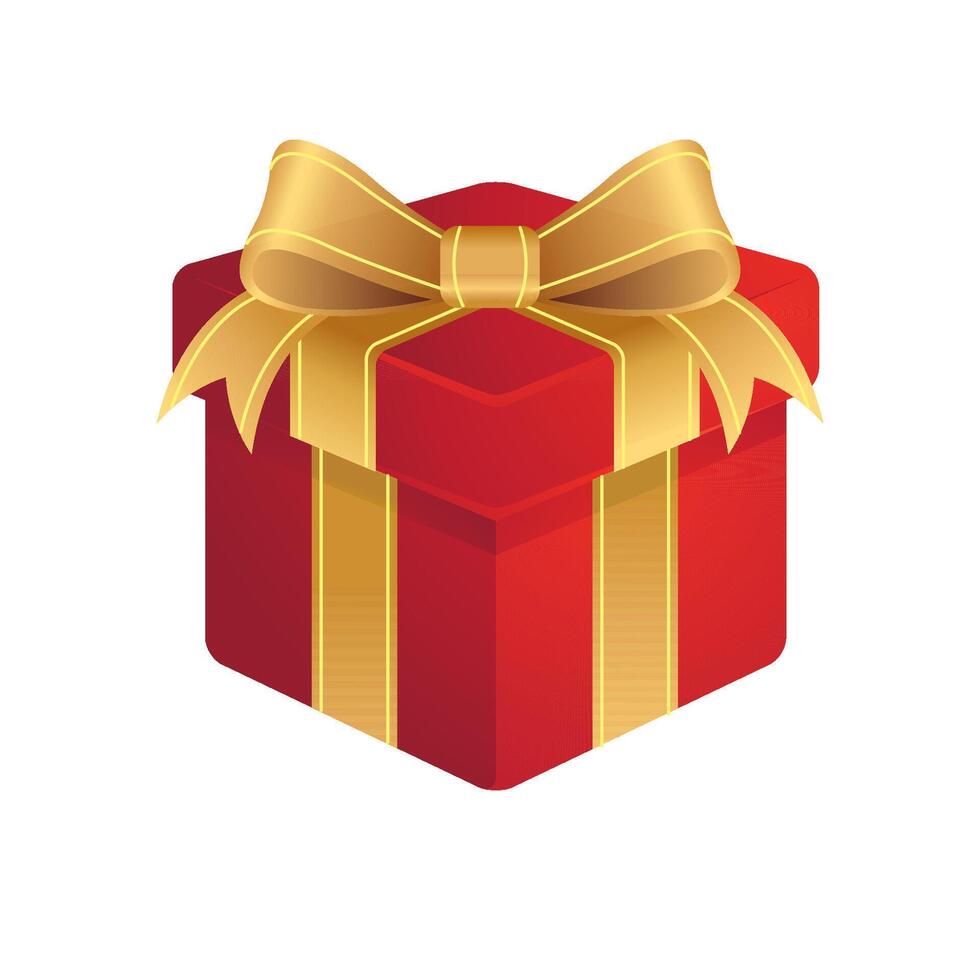 regalo caja icono en color. presente cumpleaños Navidad fiesta vector