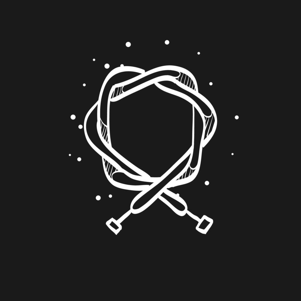 Bicycle cable doodle sketch illustration vector