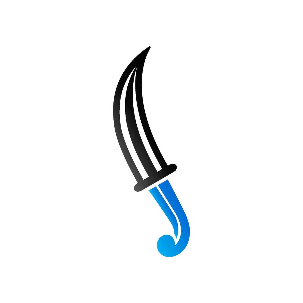 Knife icon in duo tone color. Weapon assault danger dagger vector
