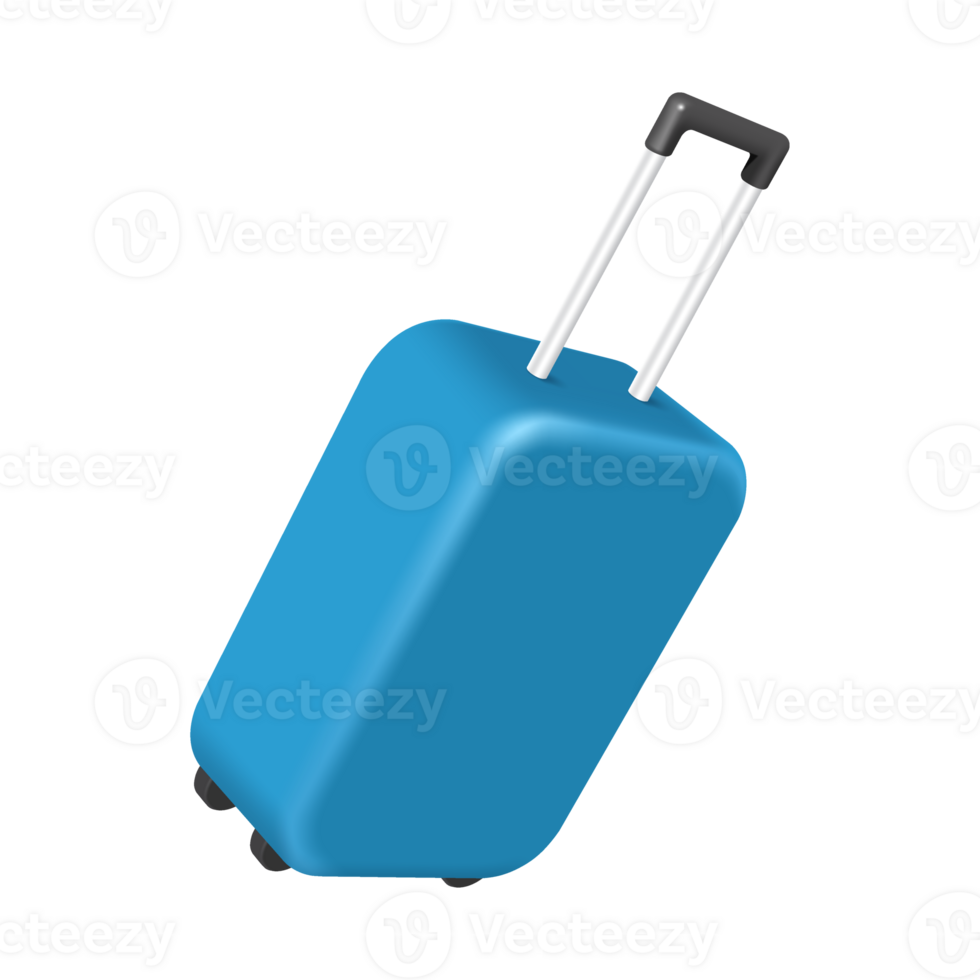 blue luggage, baggage, suitcase on transparent background,  luggage png