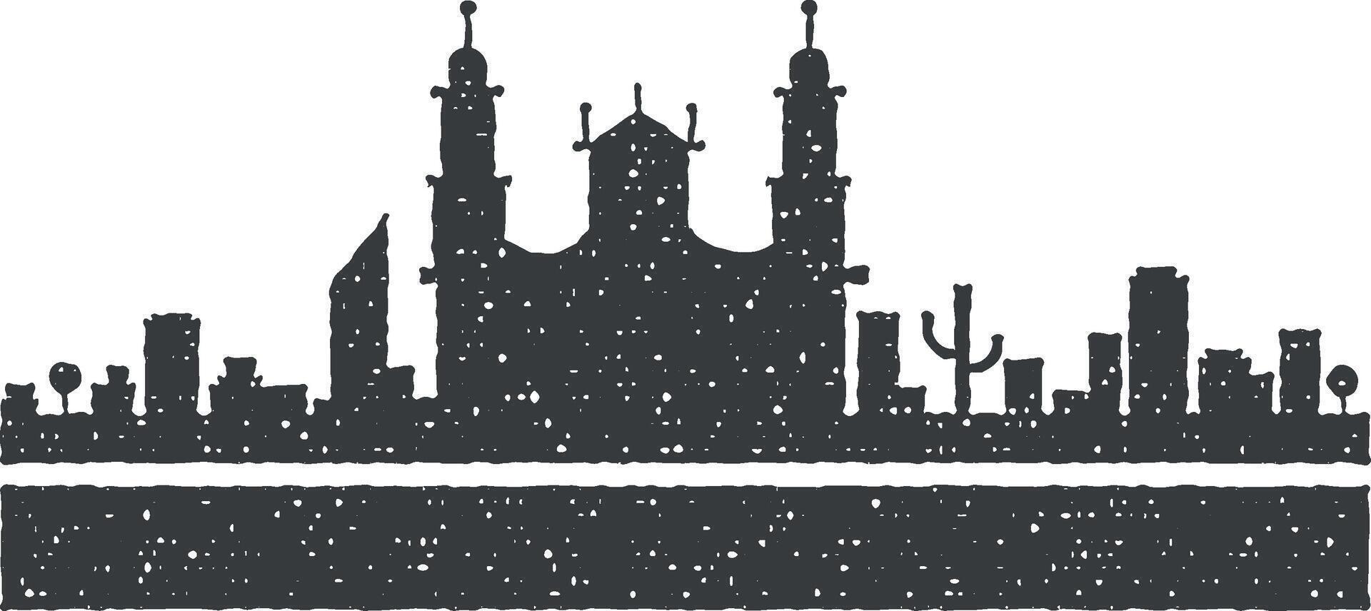 Bogota detailed skyline icon vector illustration in stamp style