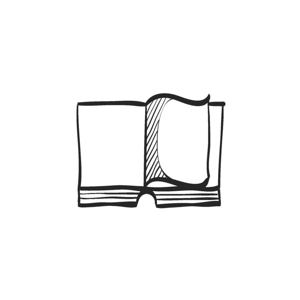 Hand drawn sketch icon books vector