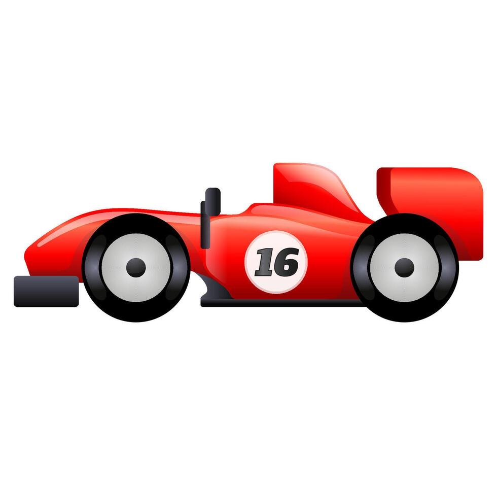 Race car icon in color. Rally sport circuit vector