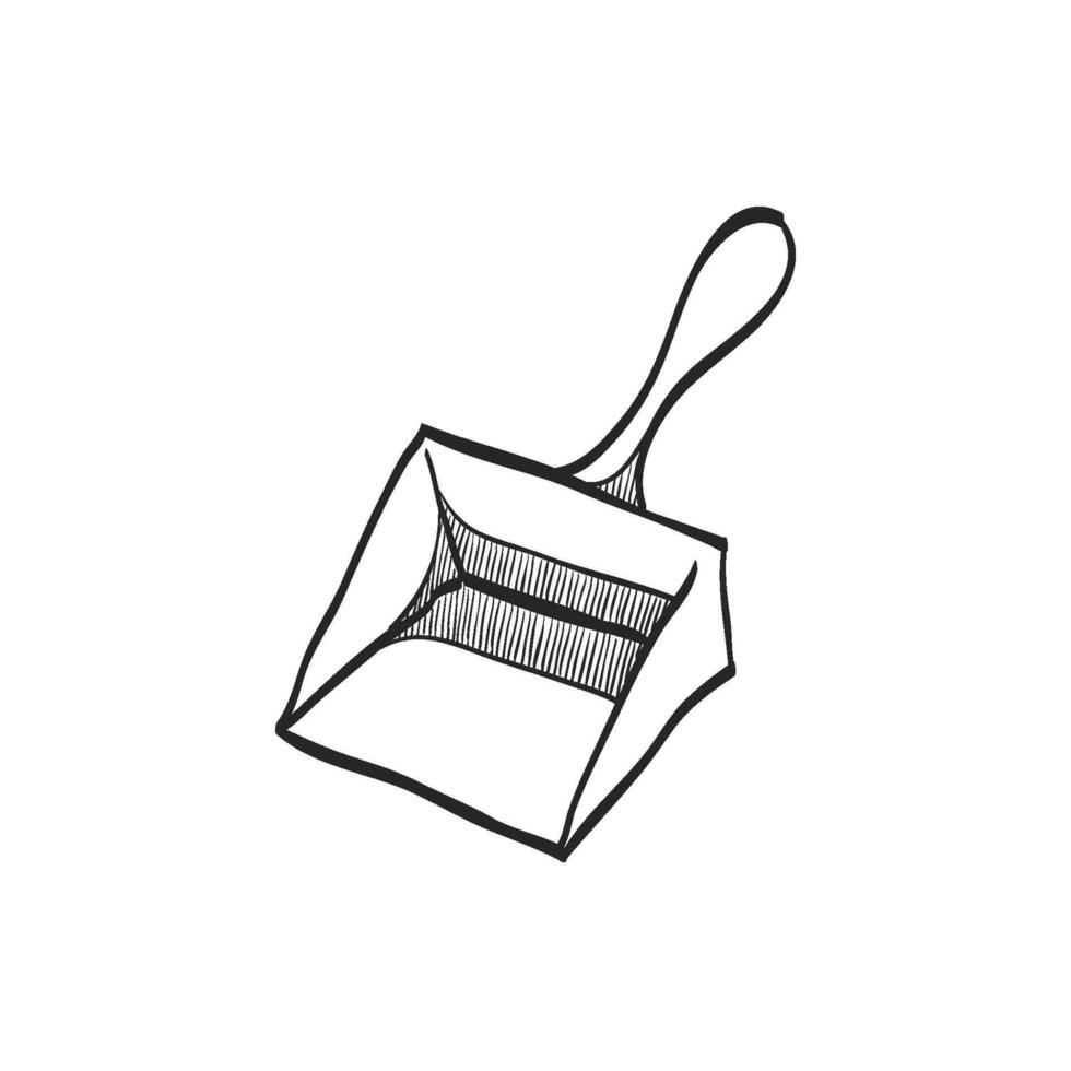 Hand drawn sketch icon dustpan vector