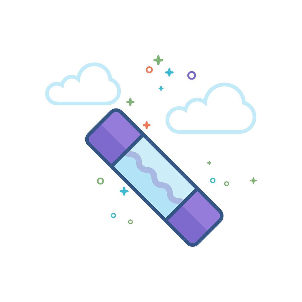 Electric fuse icon flat color style vector illustration