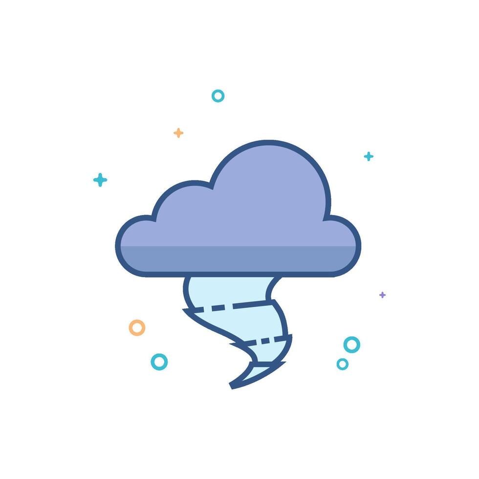 tormenta icono plano color estilo vector ilustración