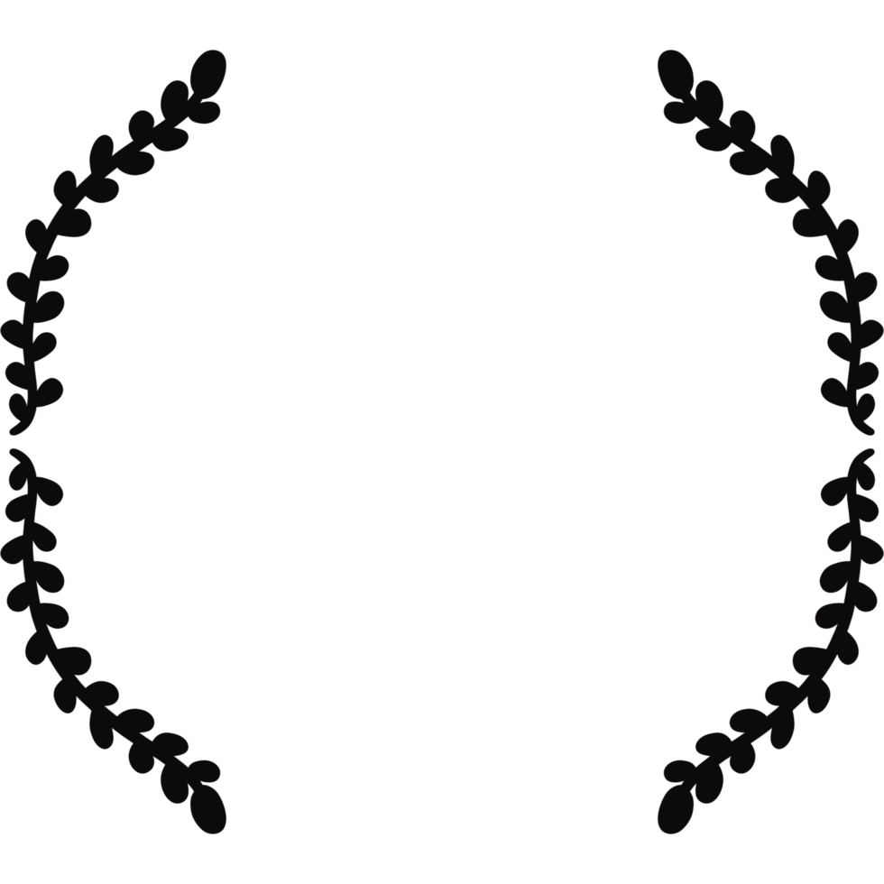 black circle frame. Wreath ring border. Isolated with transparent background png