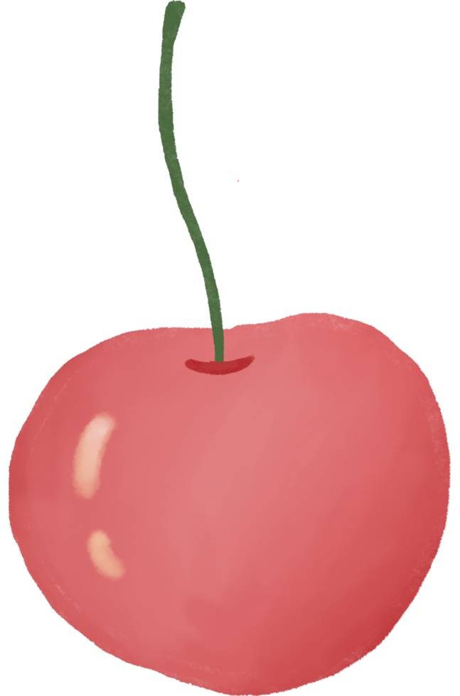 cherry clipart. watercolor style. isolated on transparent background png