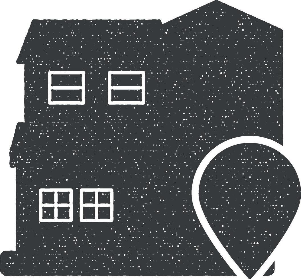 Homes for sale with mortgages icon vector illustration in stamp style