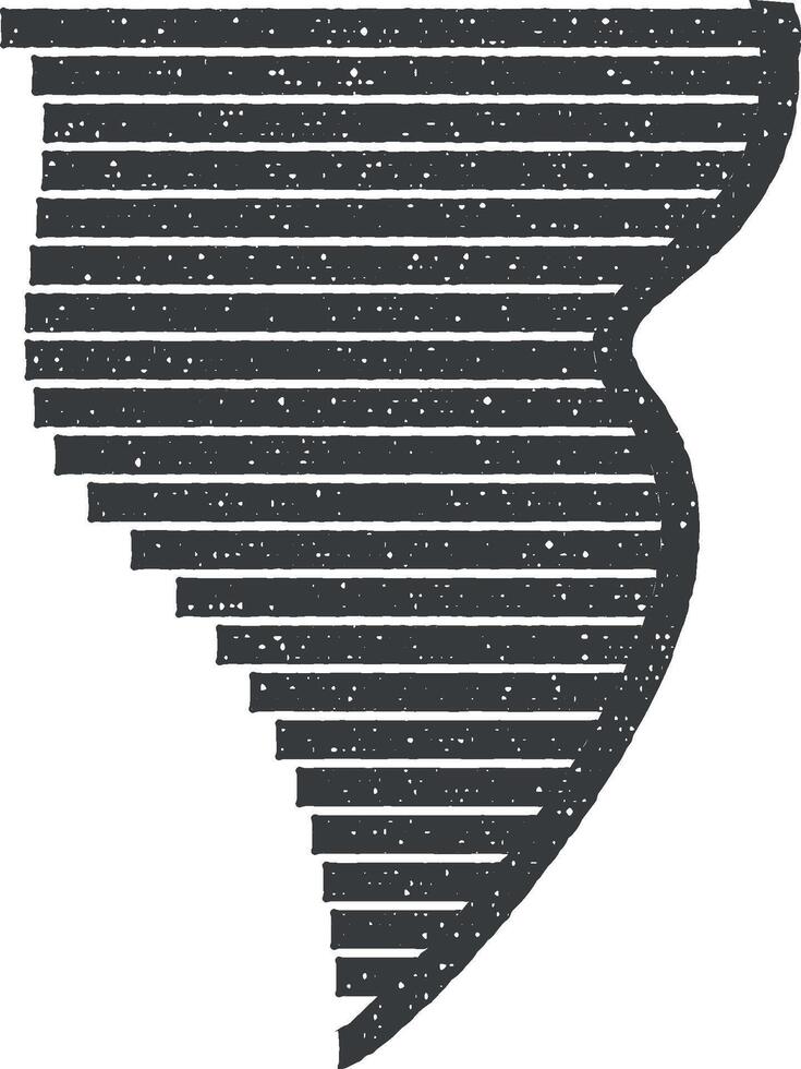 Hurricane icon vector illustration in stamp style