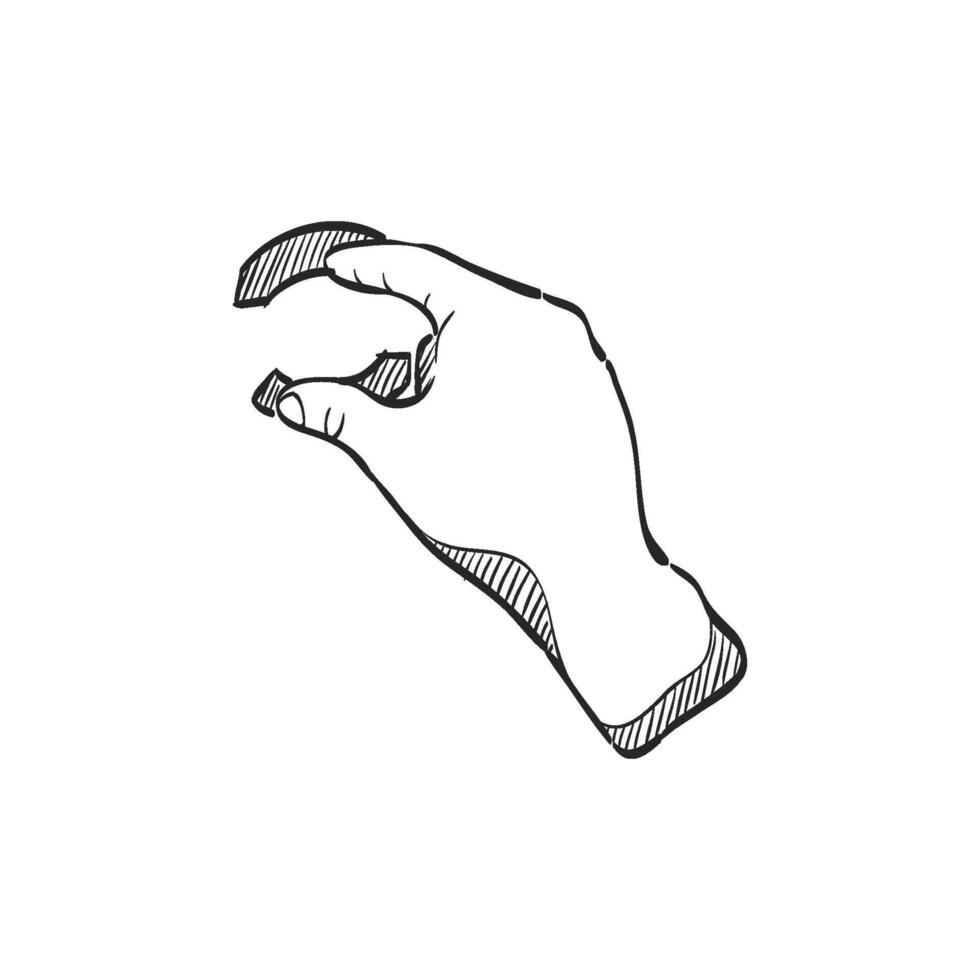 Hand drawn sketch icon touchpad gesture vector