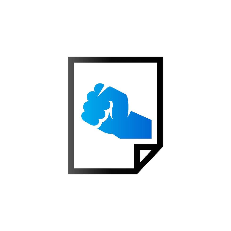 Hand fist icon in duo tone color. Vintage propaganda poster vector