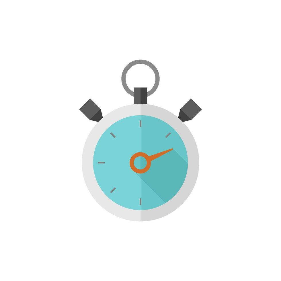 Stopwatch icon in flat color style. Speed, time, deadline, sport start stop vector