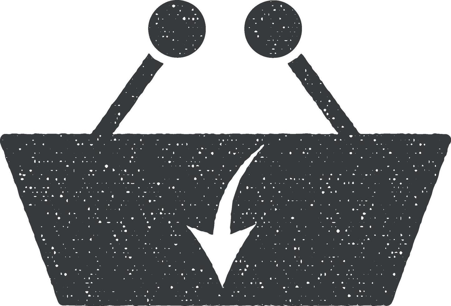 download store cart vector icon illustration with stamp effect