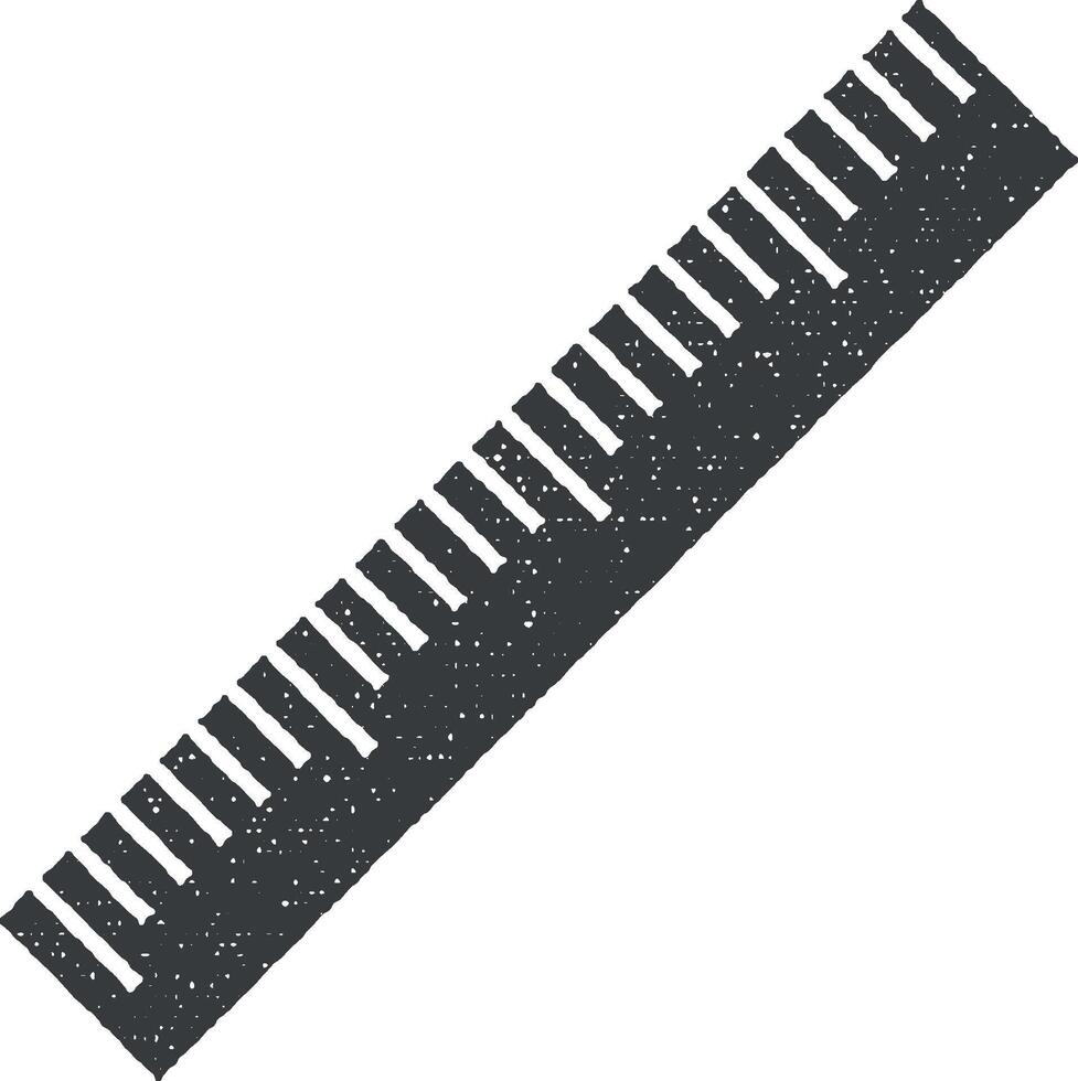 ruler vector icon illustration with stamp effect