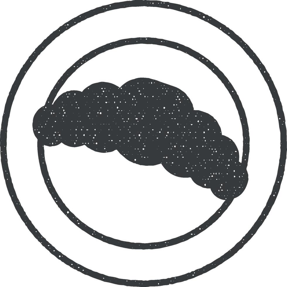 kuroshans icon vector illustration in stamp style