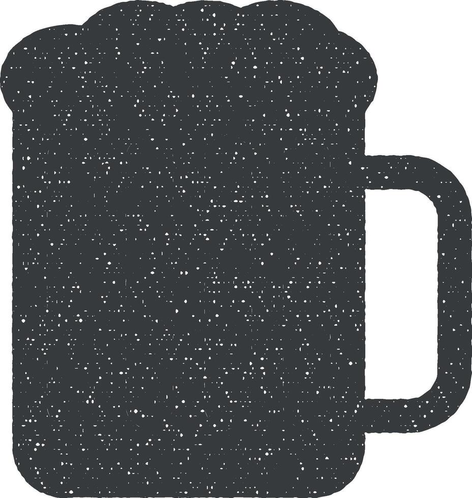 mug of beer icon vector illustration in stamp style