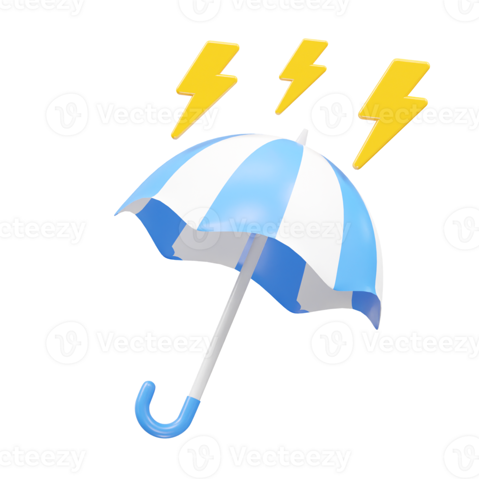 Umbrella icon render 3d rendering illustration png