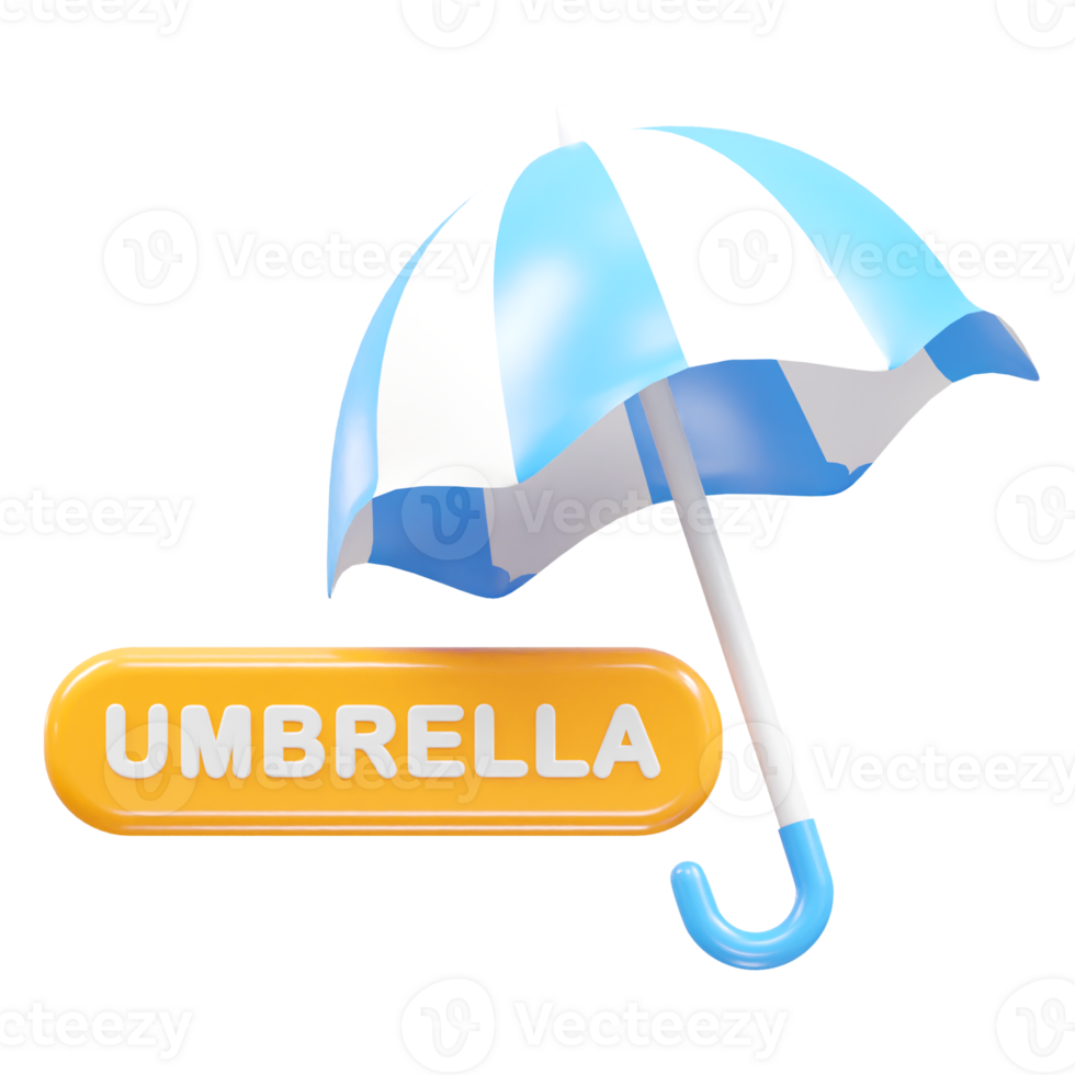 Umbrella icon render 3d rendering illustration png