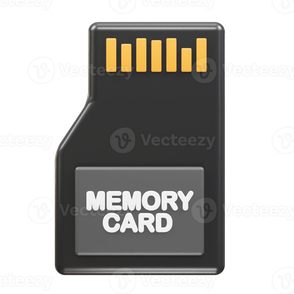 Sd card icon 3d illustration rendering element png