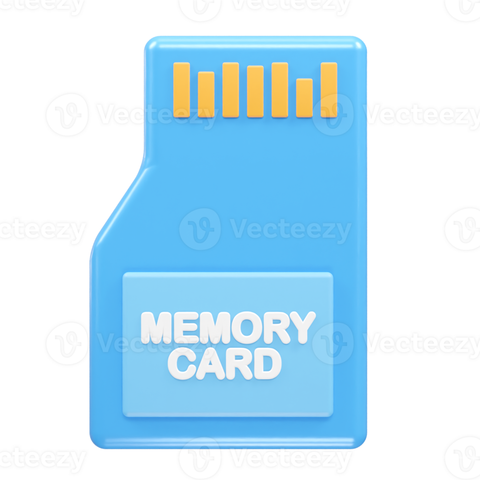 Sd card icon 3d illustration rendering element png