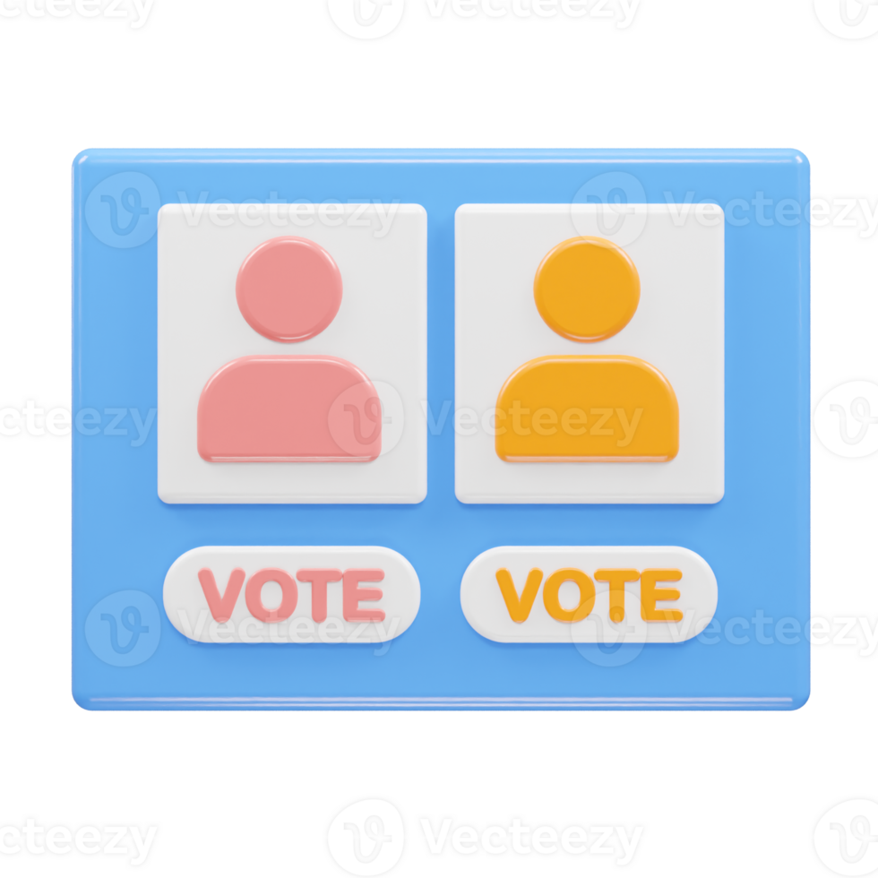 Vote icon illustration 3d rendering png