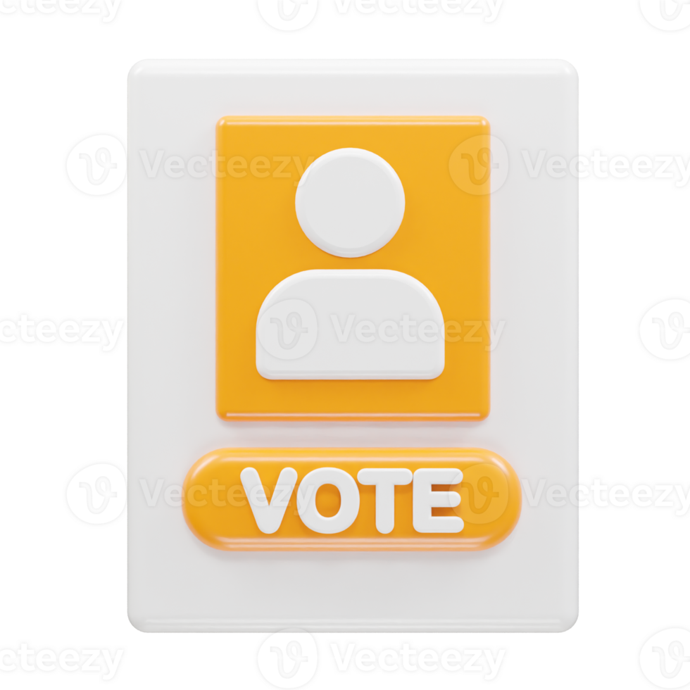 Vote icon illustration 3d rendering png