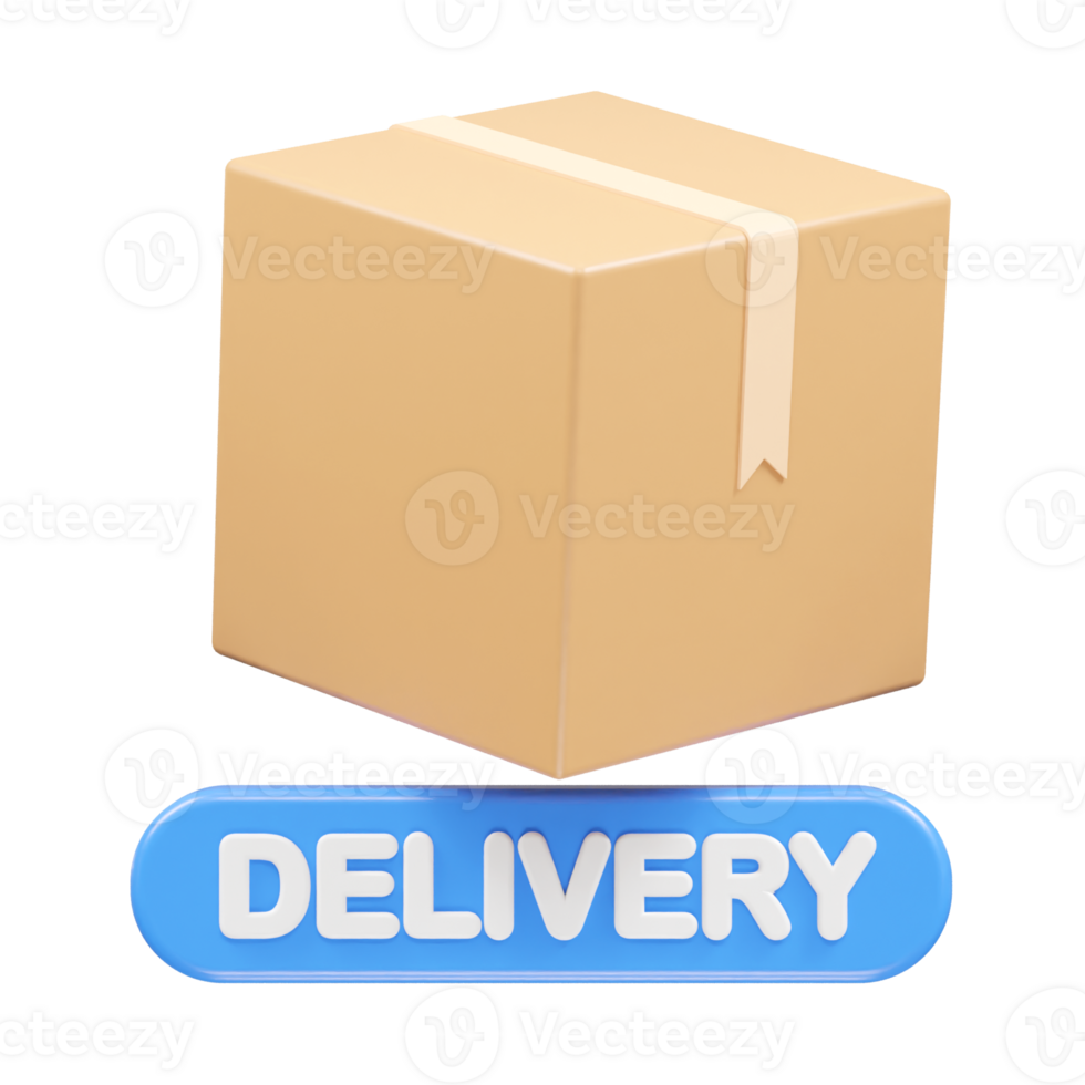 Delivery icon 3d illustration transparent element png