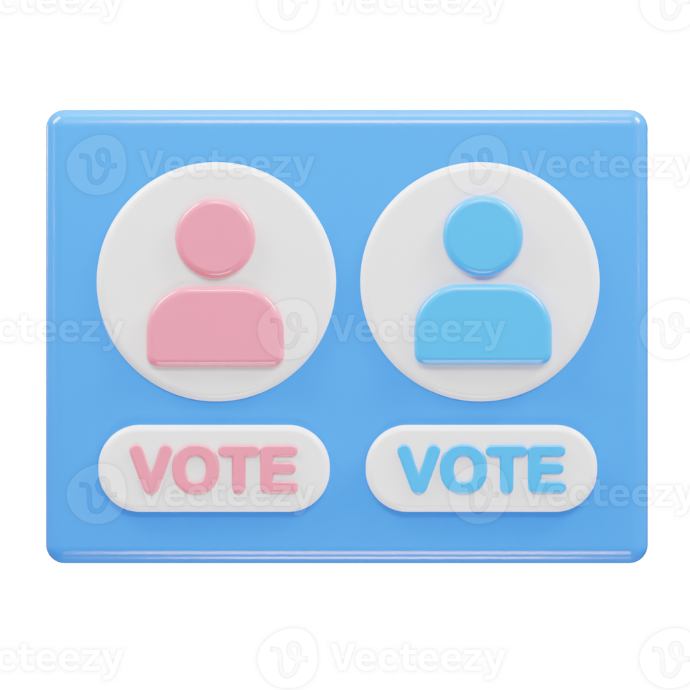 Vote icon illustration 3d rendering png