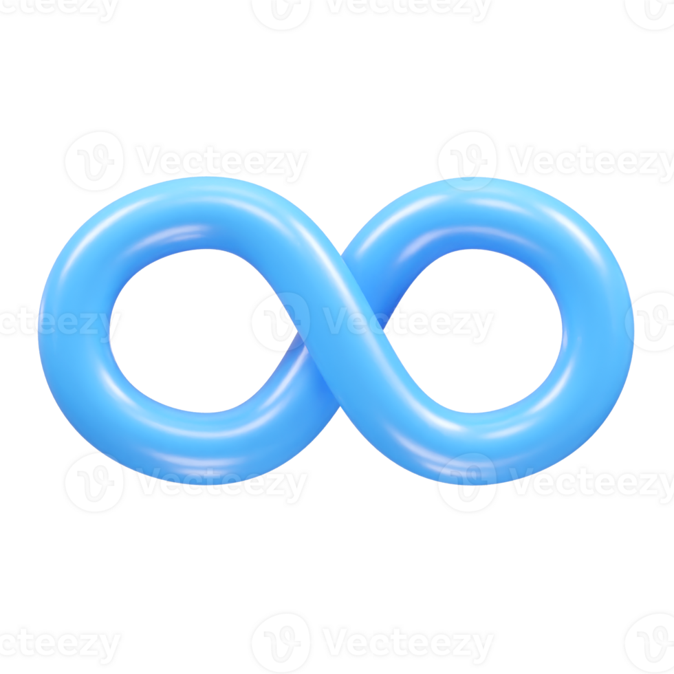 Infinity icon render 3d illustration png