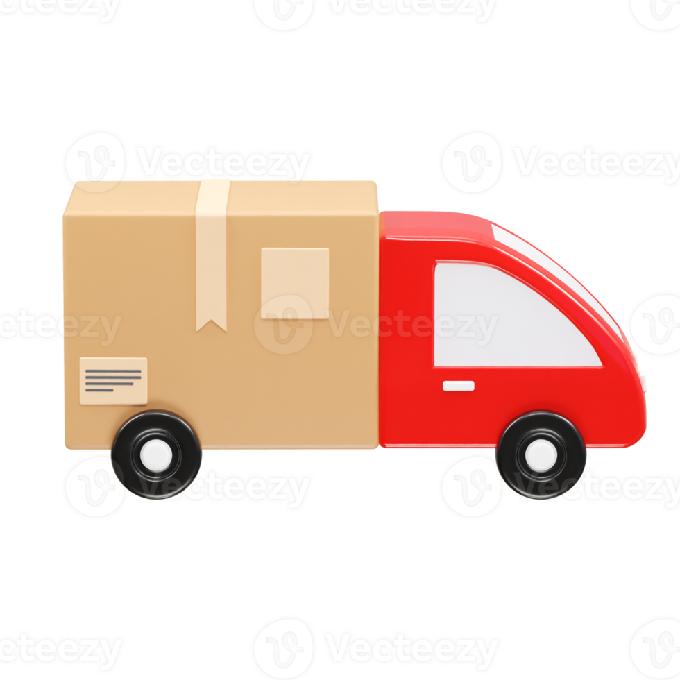 Delivery icon 3d illustration transparent element png