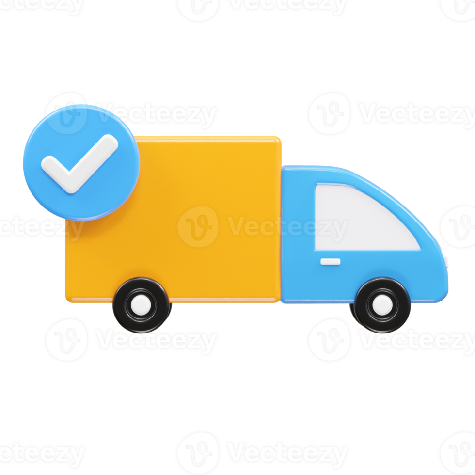 Delivery icon 3d illustration transparent element png