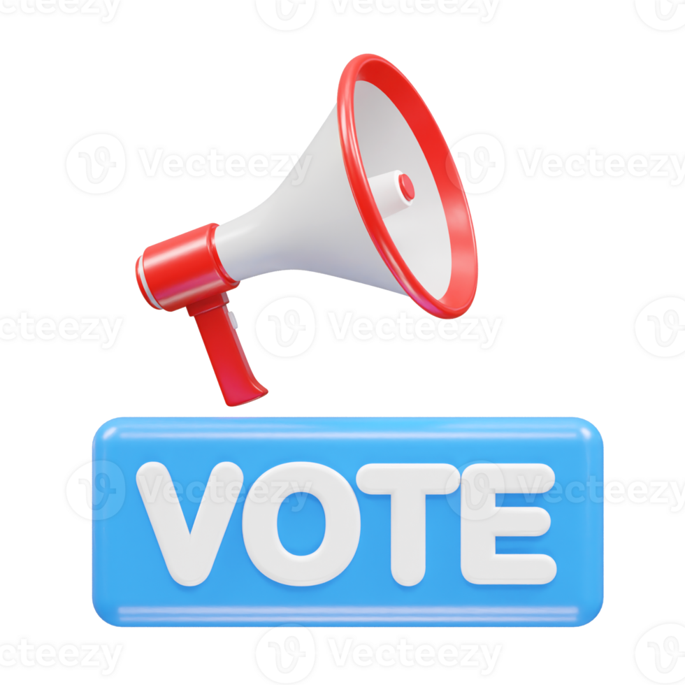 Vote icon illustration 3d rendering png