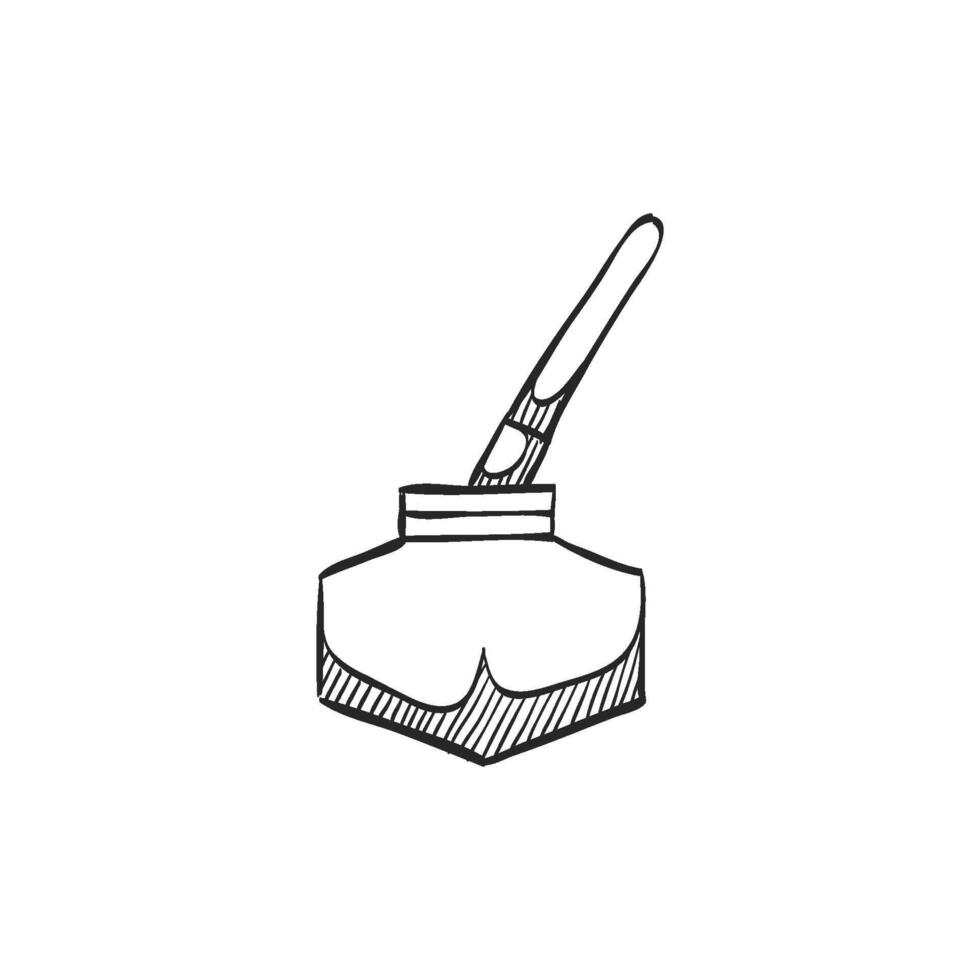 Hand drawn sketch icon ink pot vector