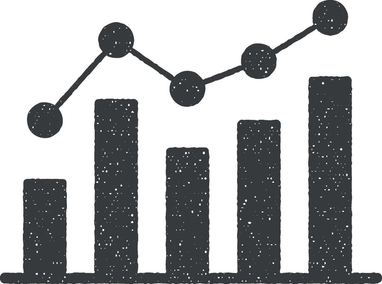 diagram vector icon illustration with stamp effect