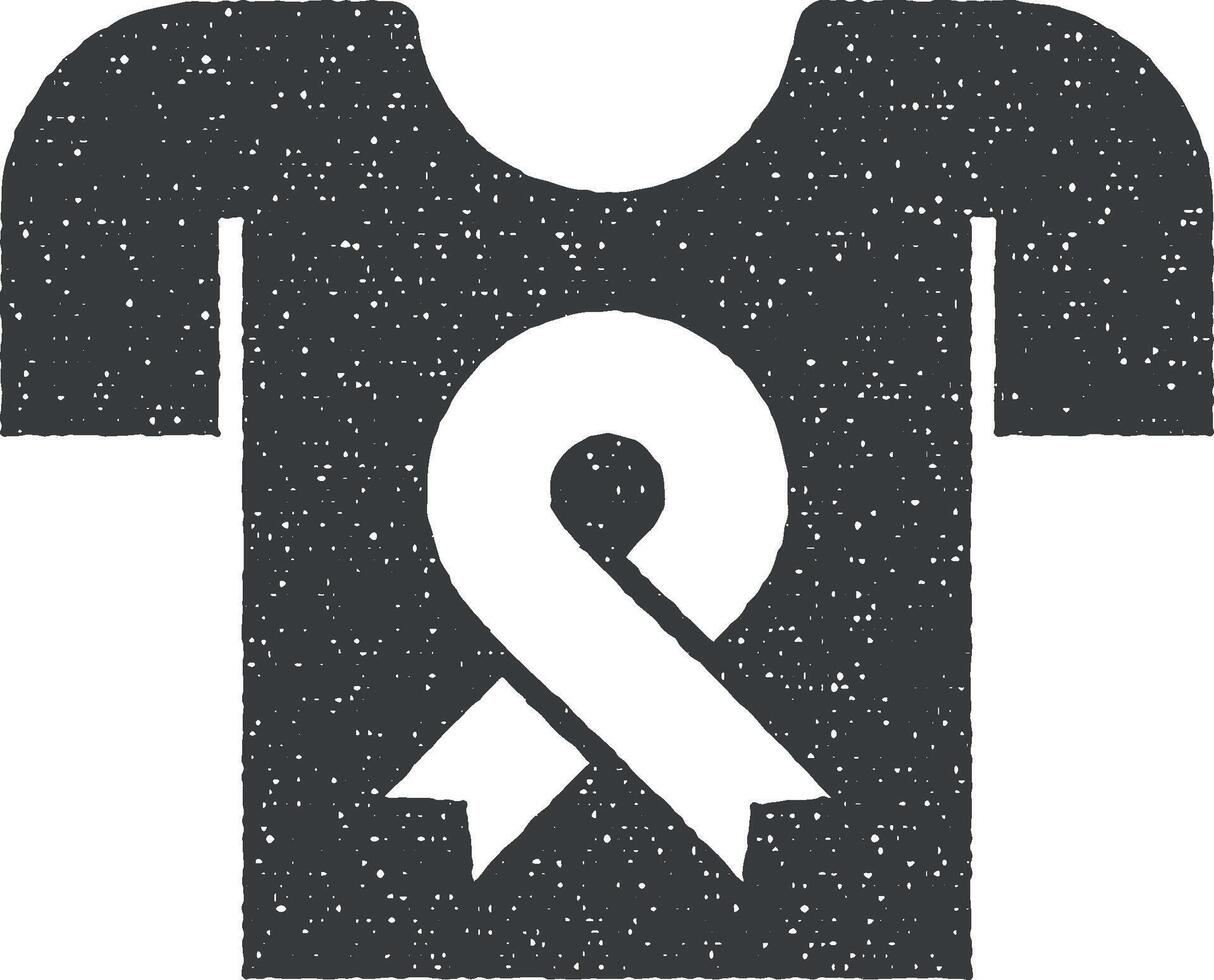 caridad, SIDA vector icono ilustración con sello efecto