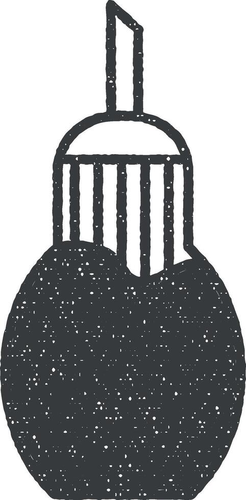 sugar bowl icon vector illustration in stamp style