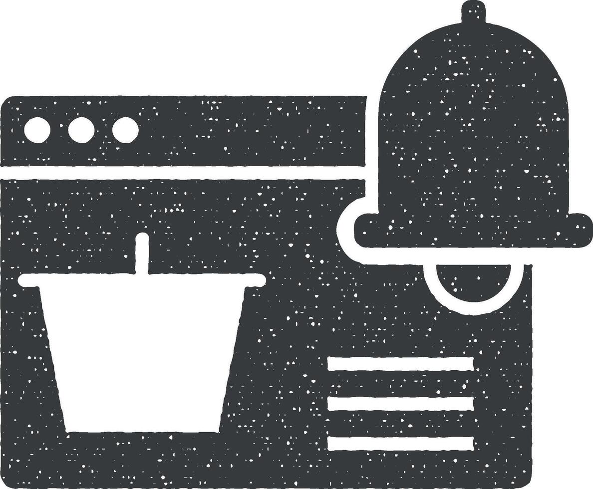 Ecommerce, notification vector icon illustration with stamp effect