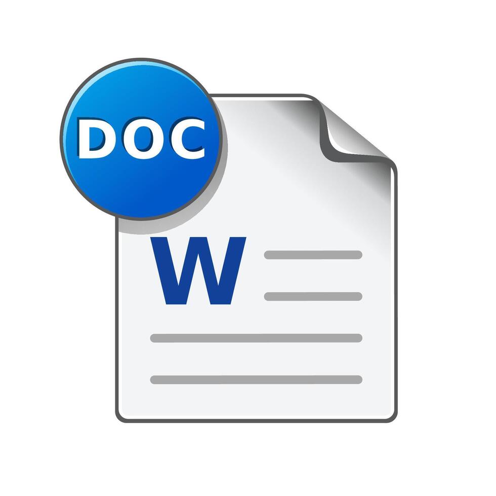 Text file format icon in color. Office report presentation vector