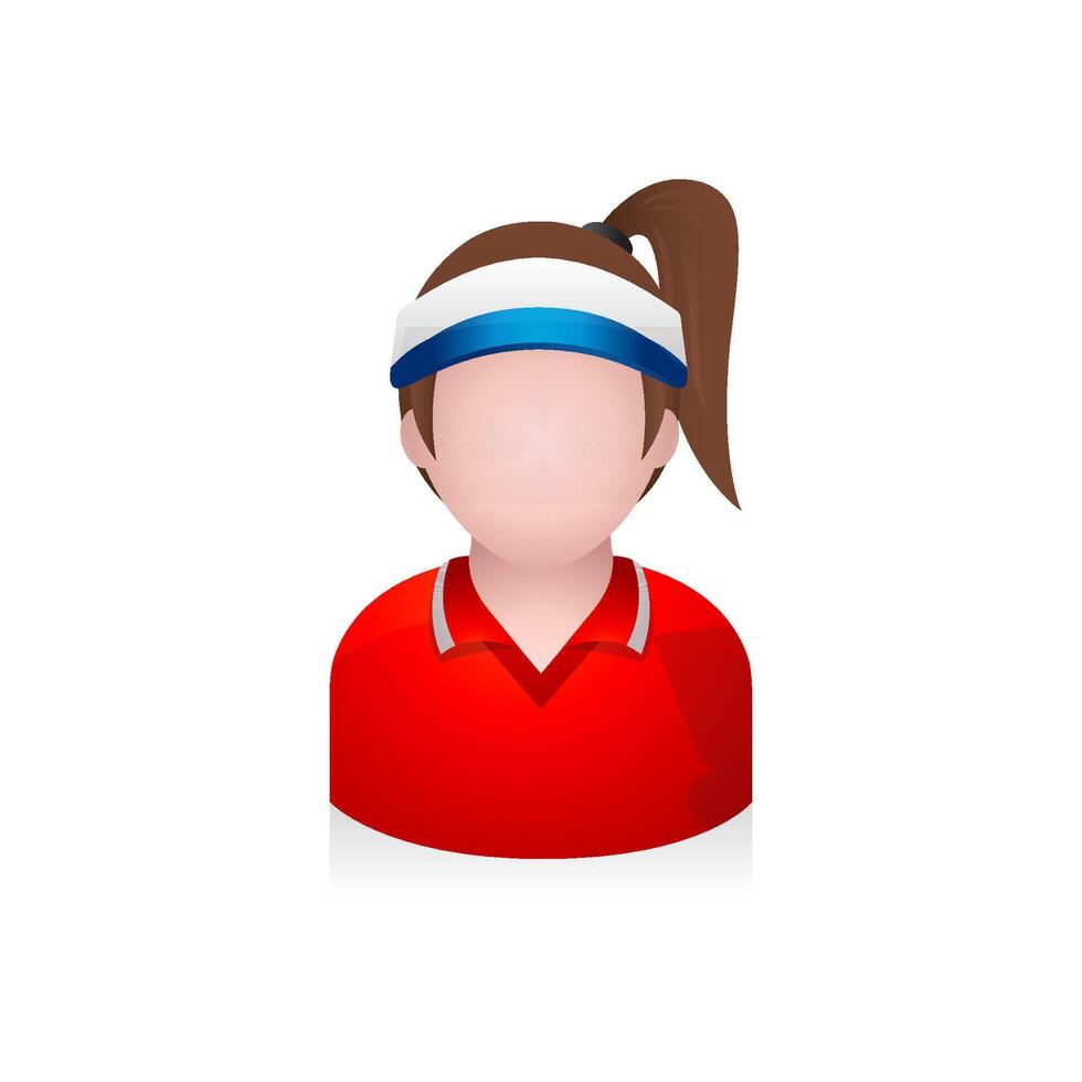 Sport woman avatar icon in colors. vector