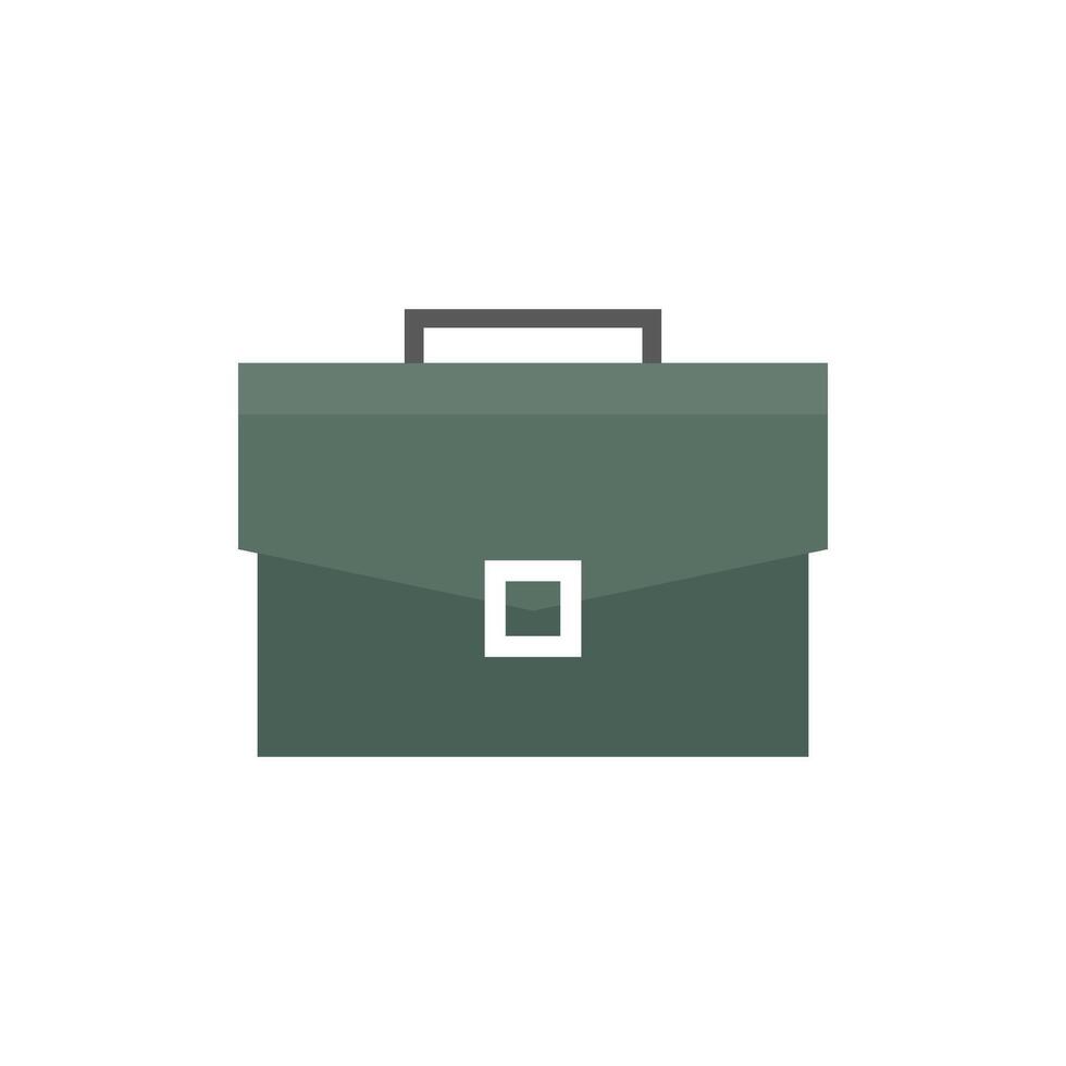 Briefcase icon in flat color style. Office business equipment travel journey meeting vector